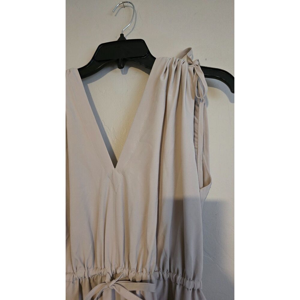 Calvin Klein Commuter Sleeveless Tan Tiered Maxi Dress Size 4 NWTxi Dress - Picture 3 of 6
